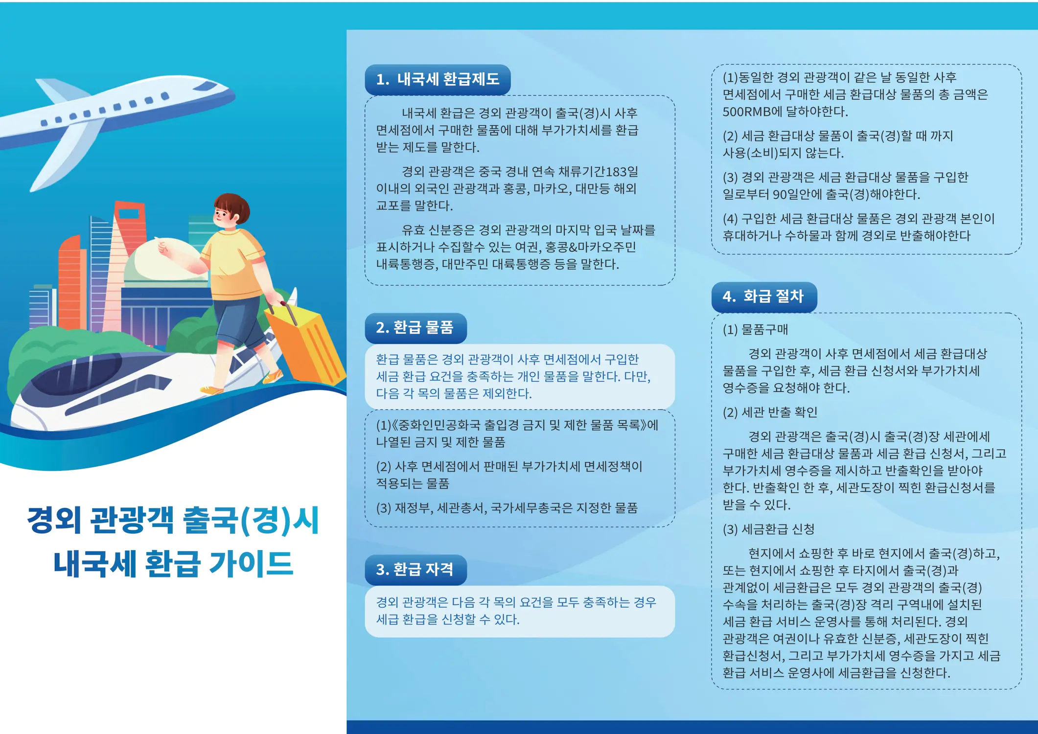 China Departure Tax Refund Guide Page 1 (한국어)