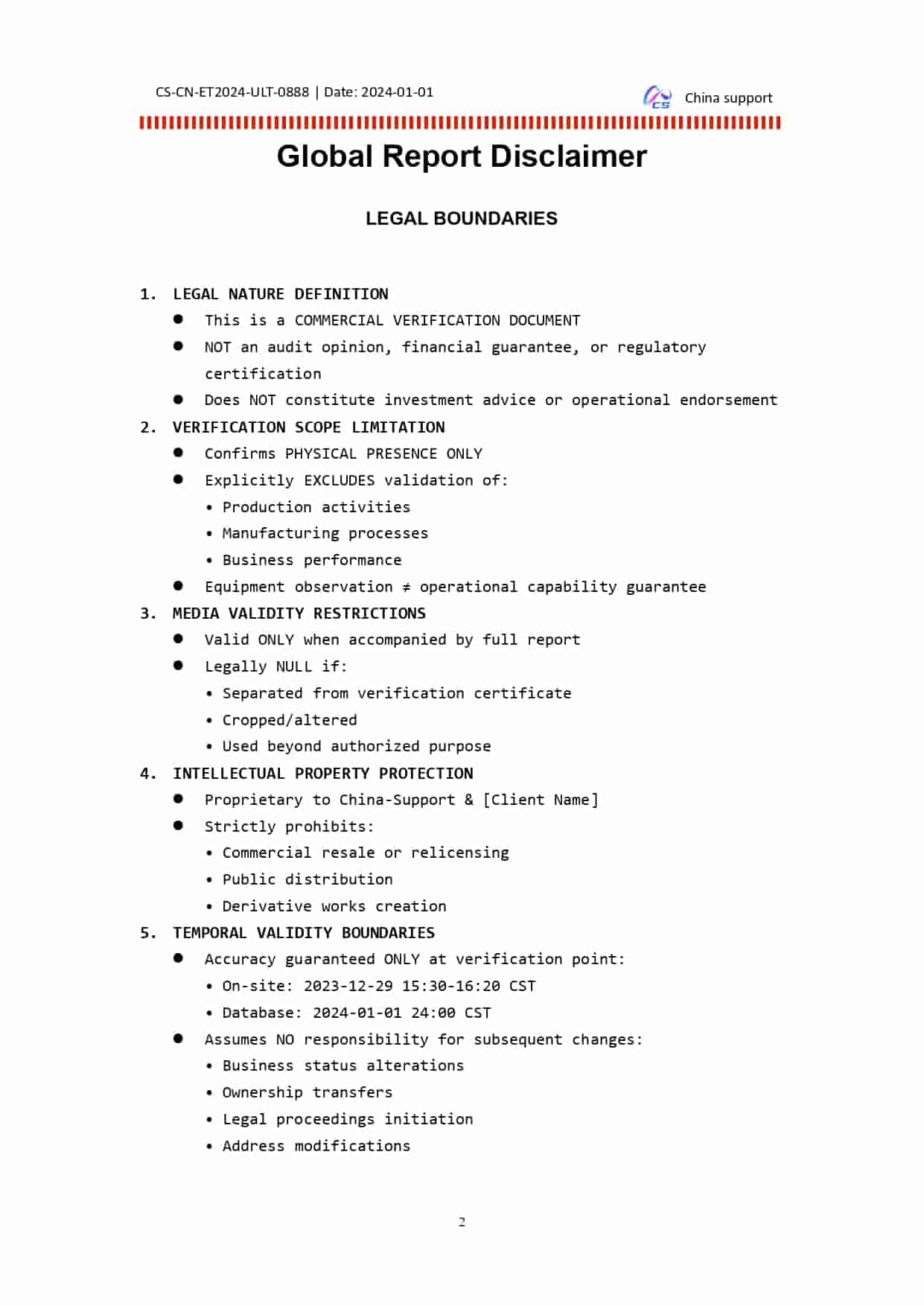 Ultimate Report Unverified Example 3